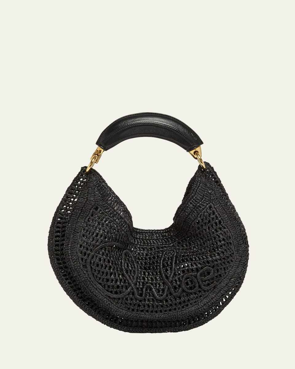 Summer Banana Top-Handle Bag in Crochet Fabric